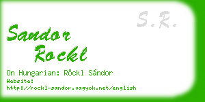 sandor rockl business card